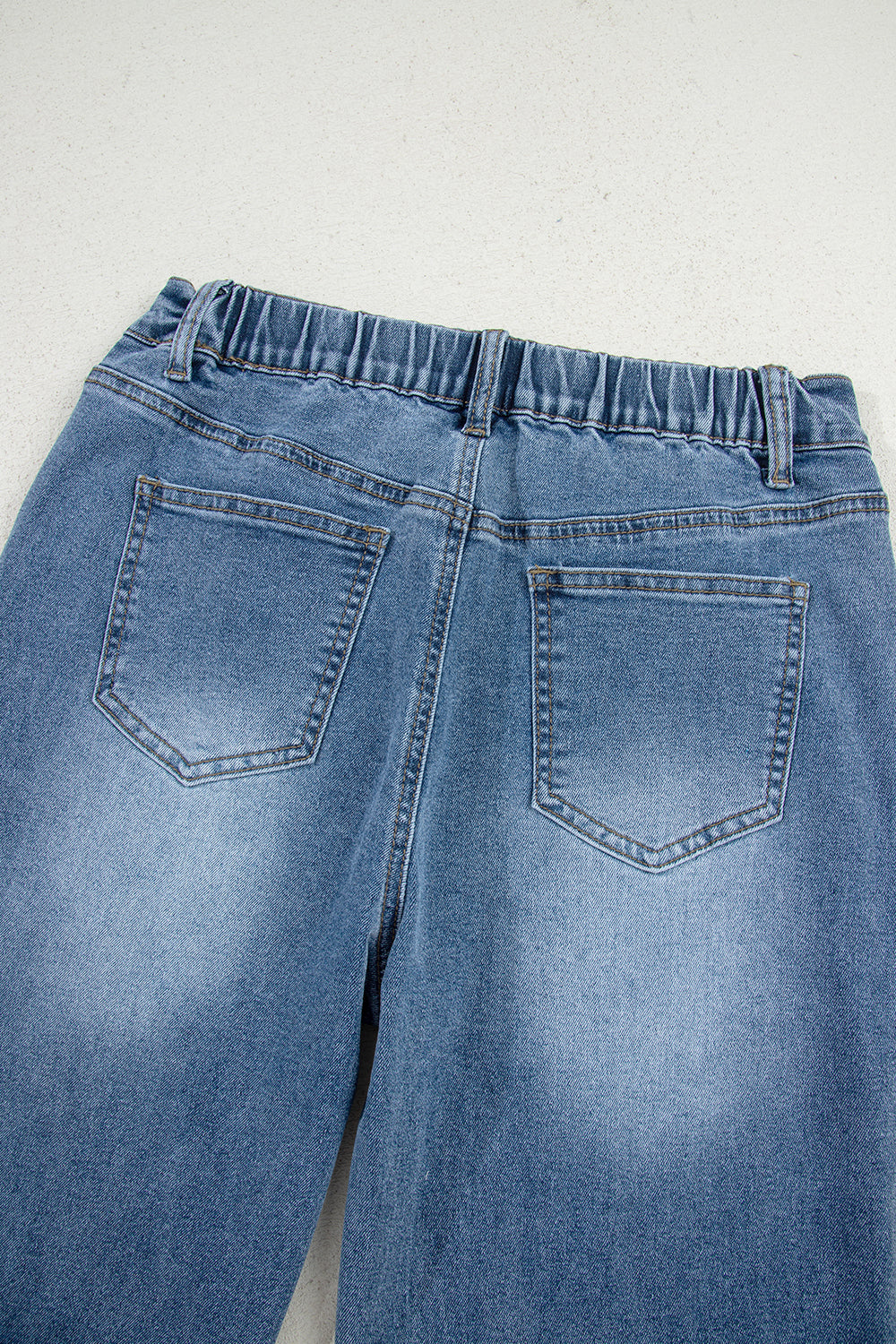 Jean taille haute court coupe large patchwork Stone Blue Star