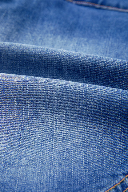 Ashleigh Blue Wrapped Crossed Waist Denim Mini Skirt