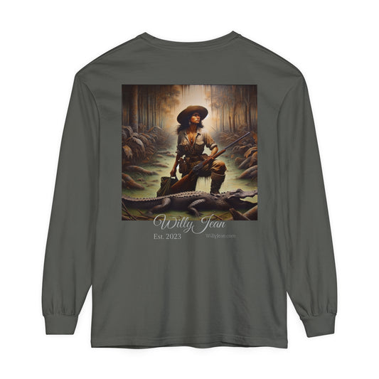 Southern Woman Gator Hunter Unisex Garment-dyed Long Sleeve T-Shirt