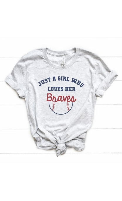 Just a girl who lovers her Braves graphic tee