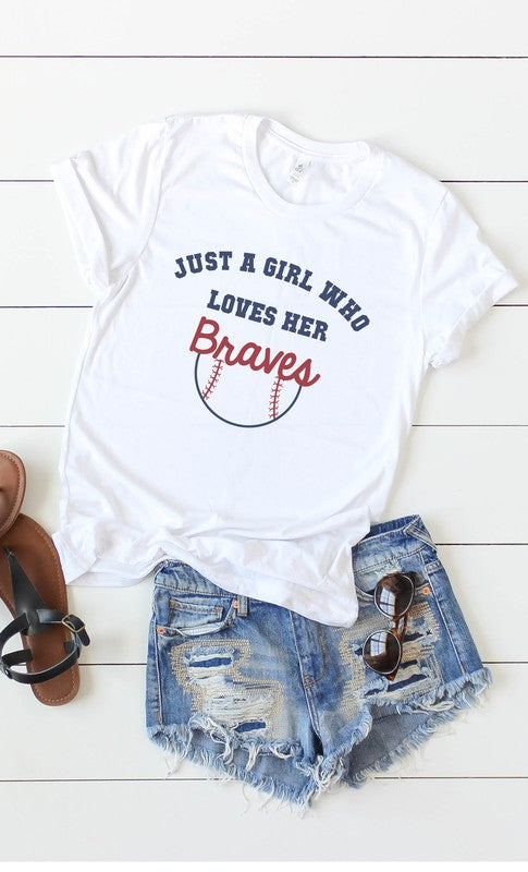 Just a girl who lovers her Braves graphic tee