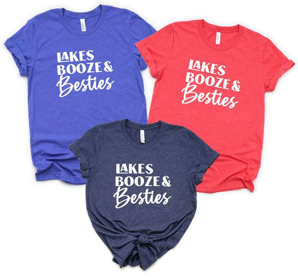 Lakes Booze and Besties Graphic Tee