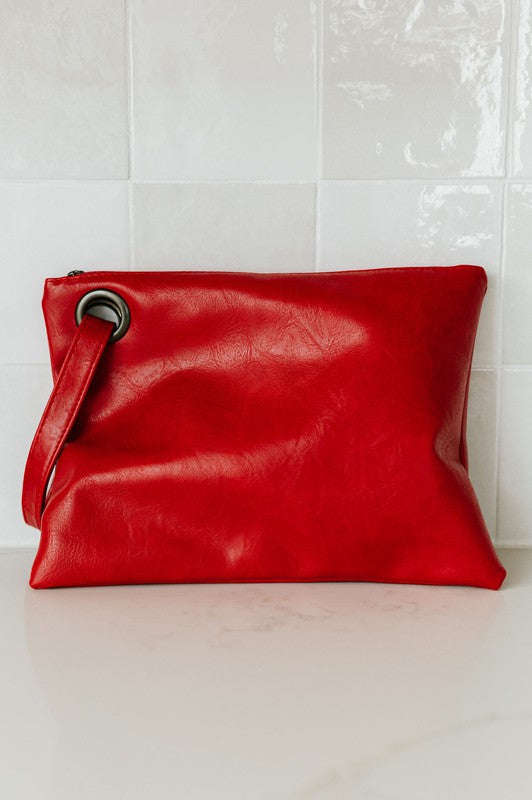 ALEXA OVERSIZED CLUTCH WITH WRISTLET