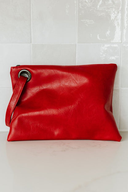 ALEXA OVERSIZED CLUTCH WITH WRISTLET