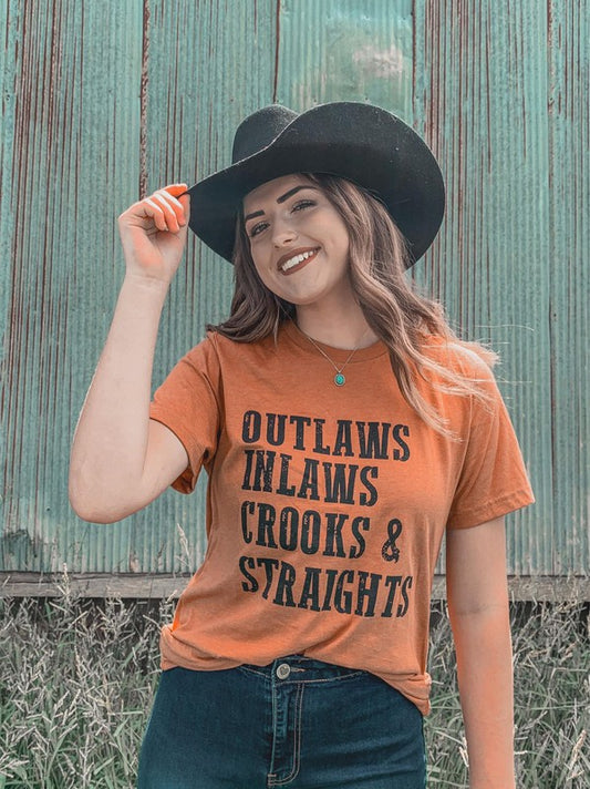 Outlaws, Inlaws, Crooks and Straits Tee