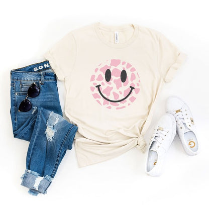 Smile Cow Prints Short Sleeve Graphic Tee