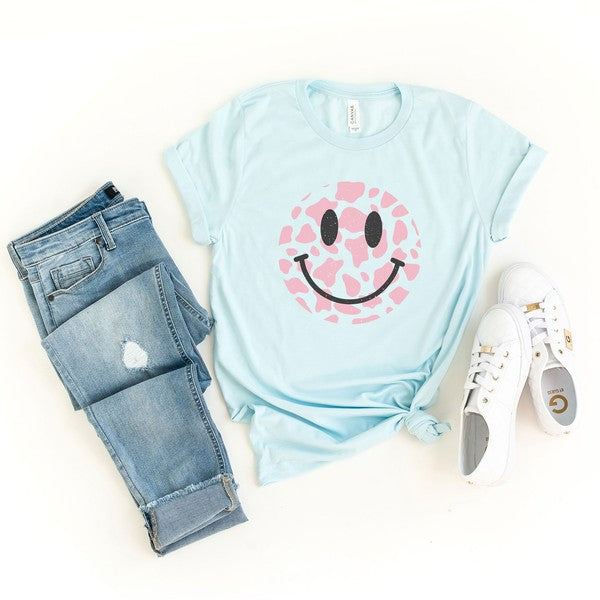 Smile Cow Prints Short Sleeve Graphic Tee