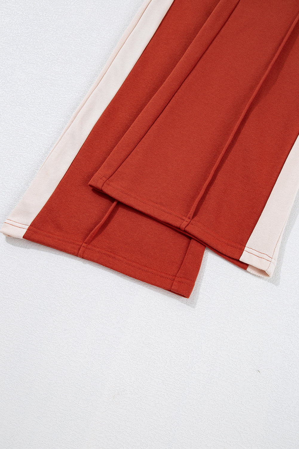 Pantalon ample taille haute avec cordon de serrage, color-block Flamingo