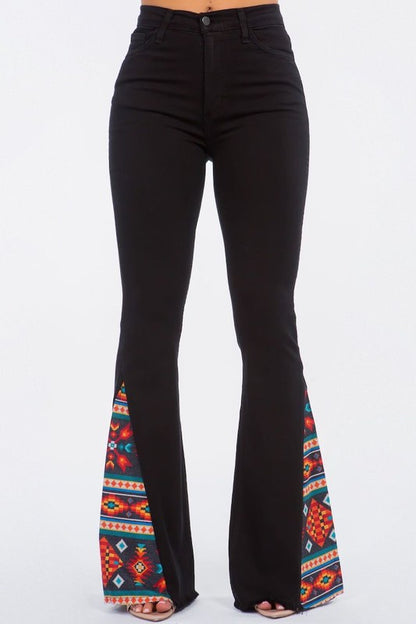 Bell Bottom Jean Native Print