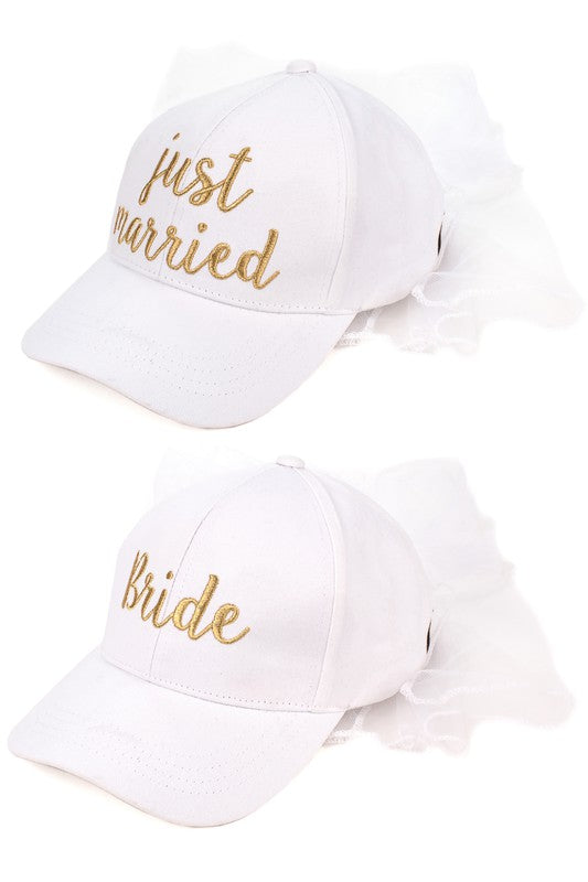 Just Married Bride Cap