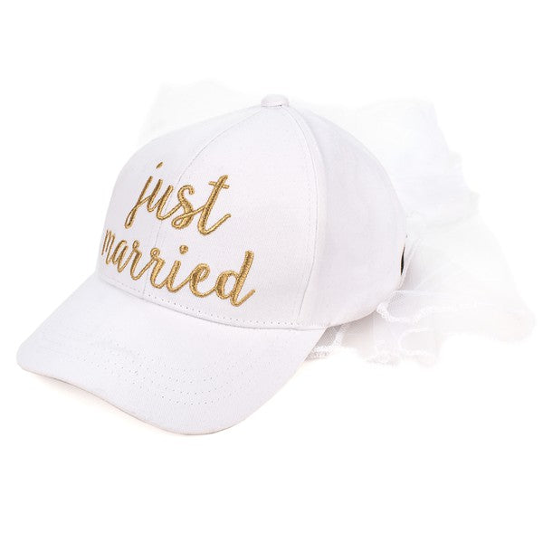 Just Married Bride Cap