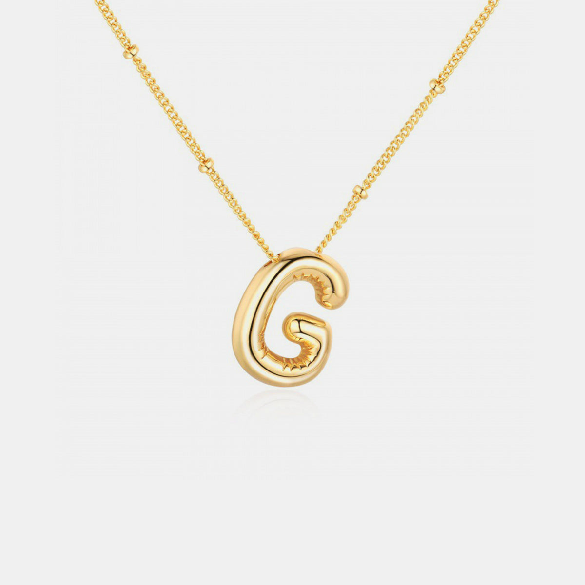 Gold-Plated A-J  Letter Pendant Necklaces