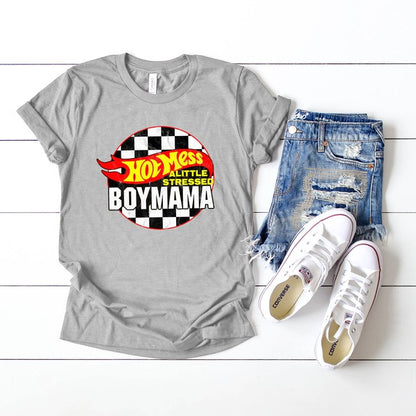 Hot Mess Boy Mama Short Sleeve Graphic Tee