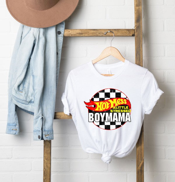 Hot Mess Boy Mama Short Sleeve Graphic Tee