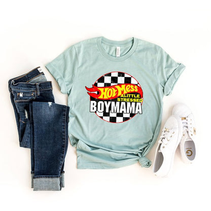 Hot Mess Boy Mama Short Sleeve Graphic Tee