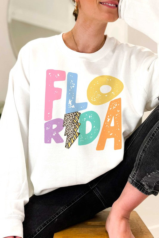 LEOPARD LIGHTNING FLORIDA GRAPHIC SWEATSHIRT