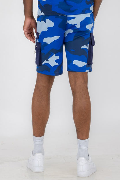 Weiv Mens Full Camo Sweat Shorts