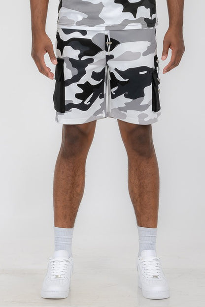 Weiv Mens Full Camo Sweat Shorts