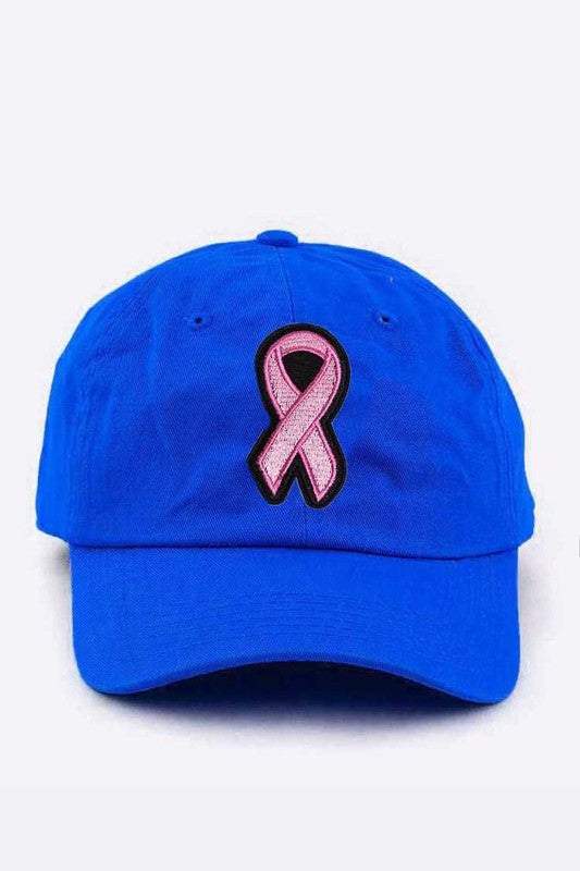 Pink Ribbon Patch Washed Canvas Cap