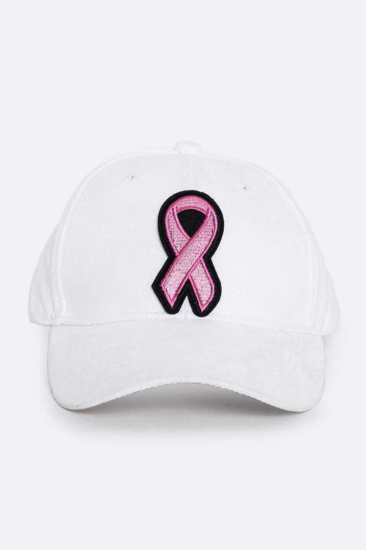 Pink Ribbon Patch Washed Canvas Cap