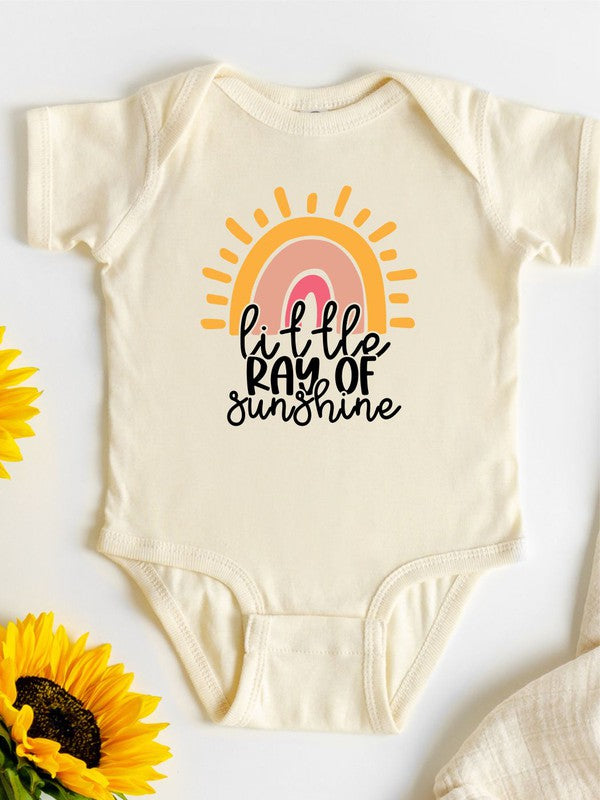 Pink - Girl Little Ray Of Sunshine Baby Onesie