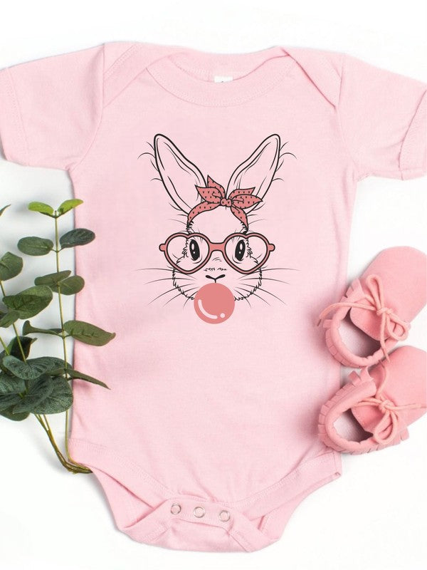 Bunny with Bubble Gum Baby Onesie