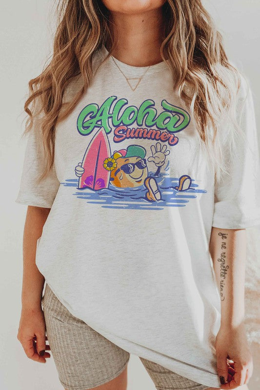 ALOHA SUMMER GRAPHIC T-SHIRT