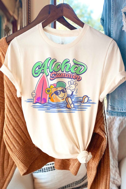 ALOHA SUMMER GRAPHIC T-SHIRT