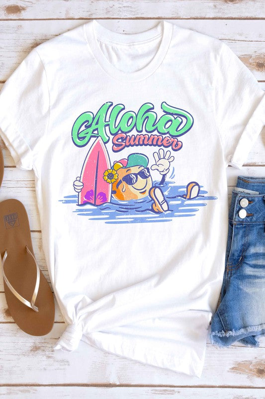 ALOHA SUMMER GRAPHIC T-SHIRT