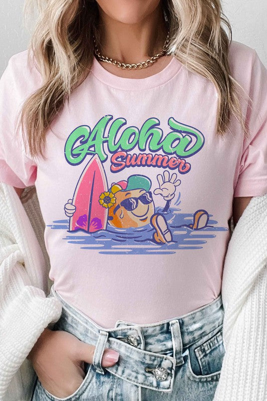 ALOHA SUMMER GRAPHIC T-SHIRT