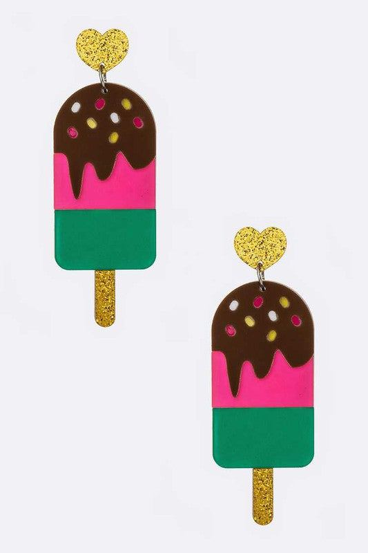 Ice Cream Acrylic Iconic Earrings