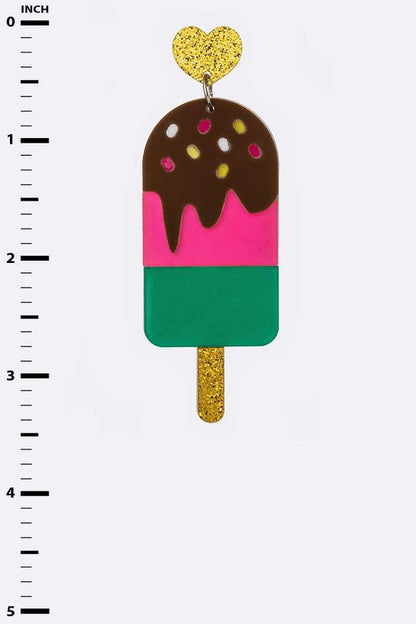 Ice Cream Acrylic Iconic Earrings