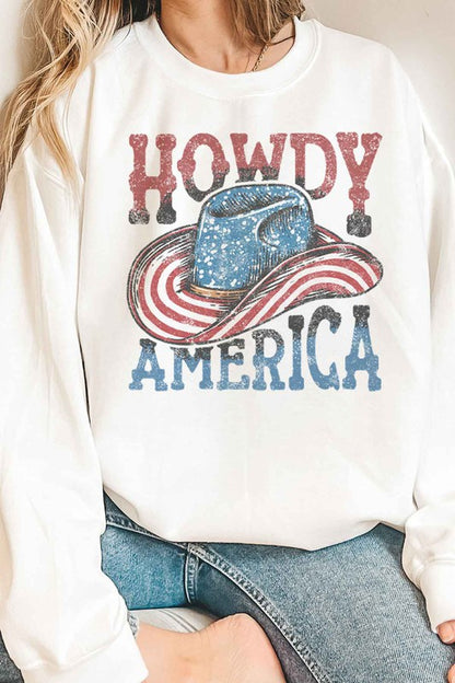 HOWDY AMERICA USA PLUS SIZE SWEATSHIRT