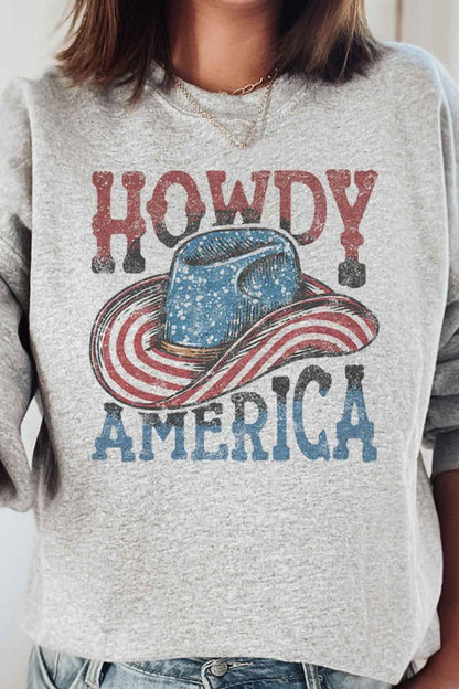 HOWDY AMERICA USA PLUS SIZE SWEATSHIRT