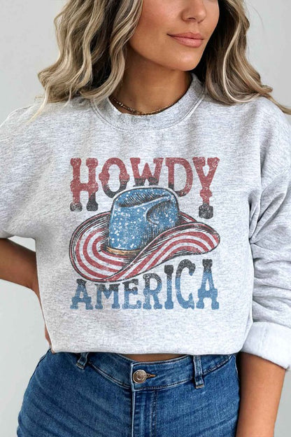 HOWDY AMERICA USA PLUS SIZE SWEATSHIRT