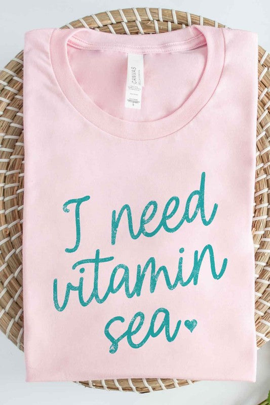 I NEED VITAMIN SEA GRAPHIC PLUS SIZE TEE