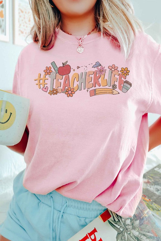 RETRO TEACHER LIFE GRAPHIC TEE