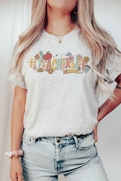 RETRO TEACHER LIFE GRAPHIC TEE