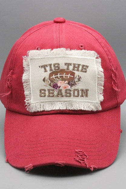 Tis The Season Middle Floral Football Hat