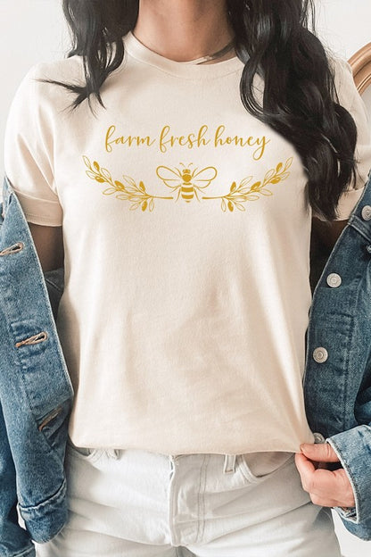 Farm Fresh Honey Bee Decor Graphic Tee