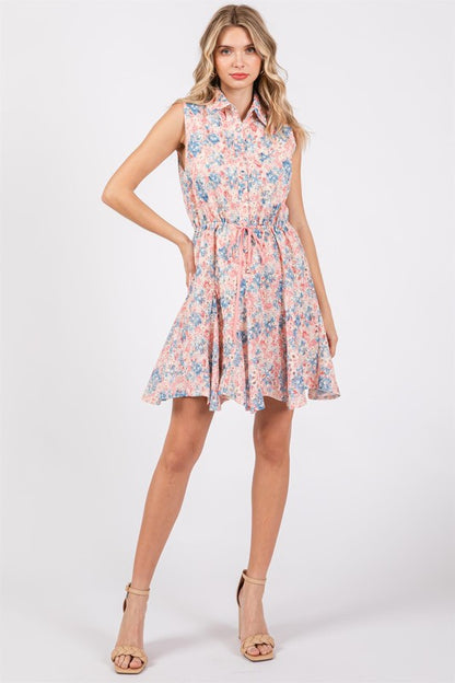 Floral Eyelet Mini Dress