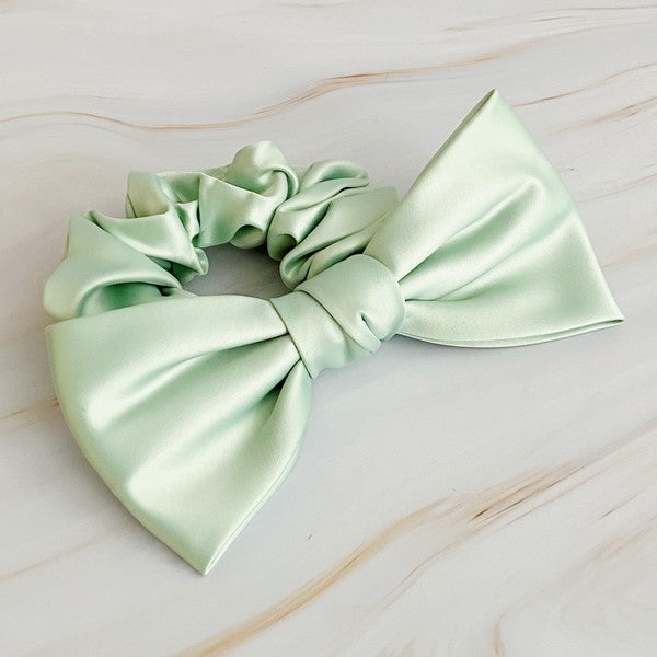 Satin Bow Tie Hair Scrunch