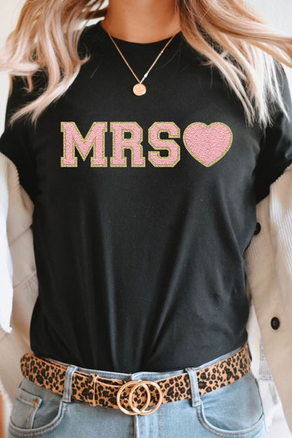 Mrs. Faux Chenille Graphic PLUS Tee