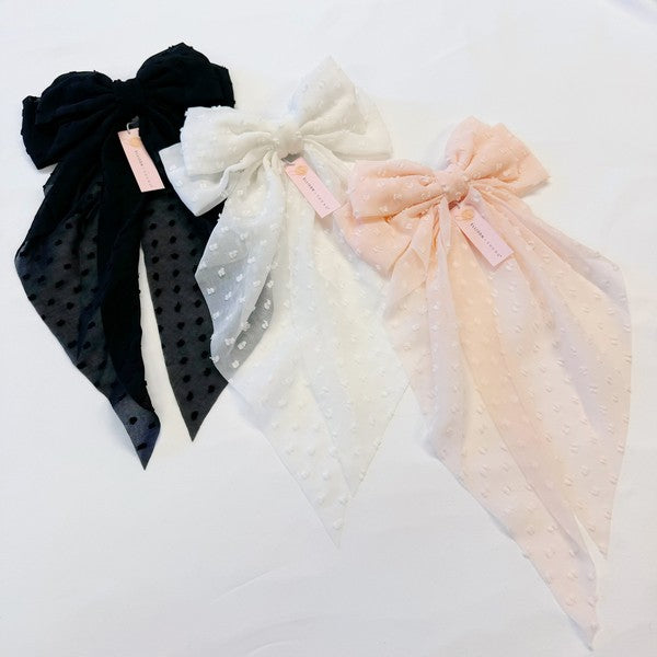 Dreamy Dotty Sheer Bow Hair Clip