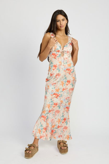 FLORAL MERMAID MAXI DRESS