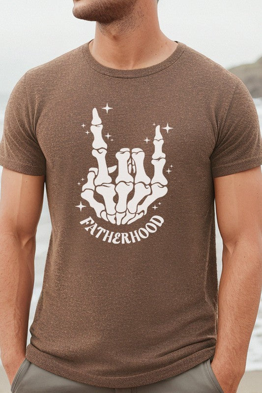 Fatherhood Skeleton Hand Tee