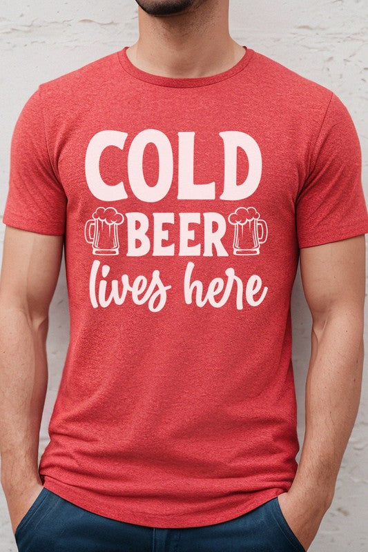 Cold Beer Lives Here Tee