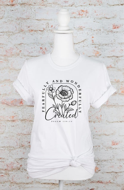 Fearfully and Wonderfully Created Graphic Tee Plus Size