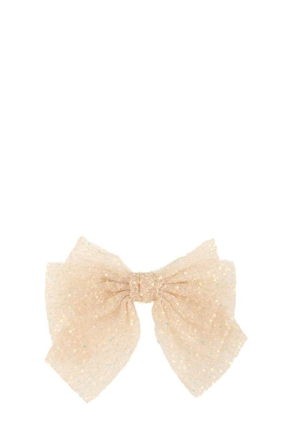 Sheer Ribbon Bow Hair Clip