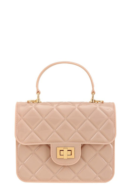 Diamond Quilted Cross Body Jelly Bag